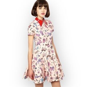 Antipodium London Cry Baby Dress in Pink Picnic Print 4